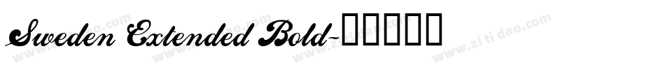 Sweden Extended Bold字体转换